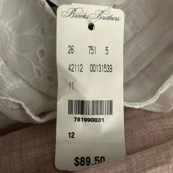 NWT Brooks Brothers girls ruffle eyelet mini dress - Picture 2 of 4